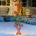 JOY Letters Christmas Yard Light 3ft Pre-Lit LED - Classic Holiday