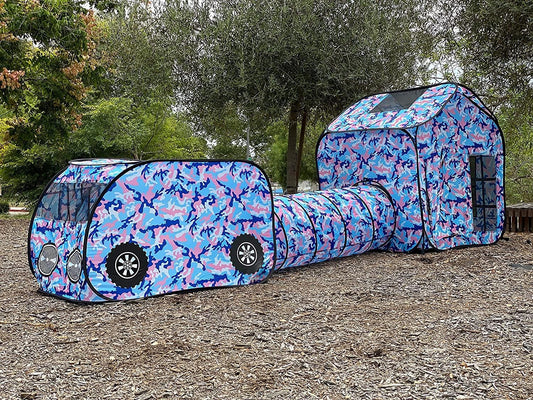 Foldable 3-in-1 Pop Up Tent Set - Ultimate Indoor/Outdoor Fun! Carry Bag Included