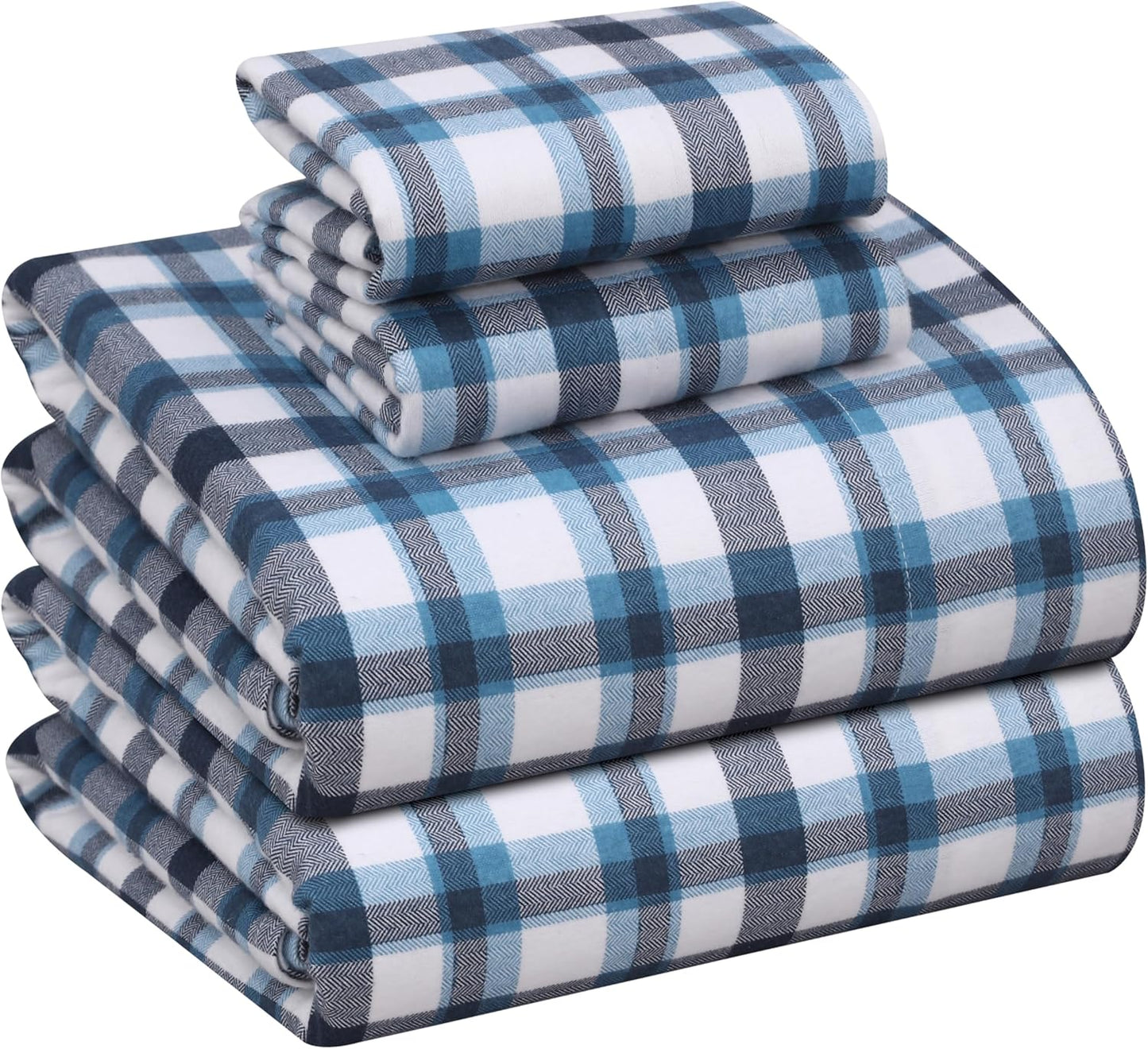 RUVANTI Flannel Sheets Full Size Set - Cozy Cotton Comfort