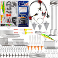 Saltwater Fishing Gear 180pc Surf Tackle Kit - Complete Beach Rig Set