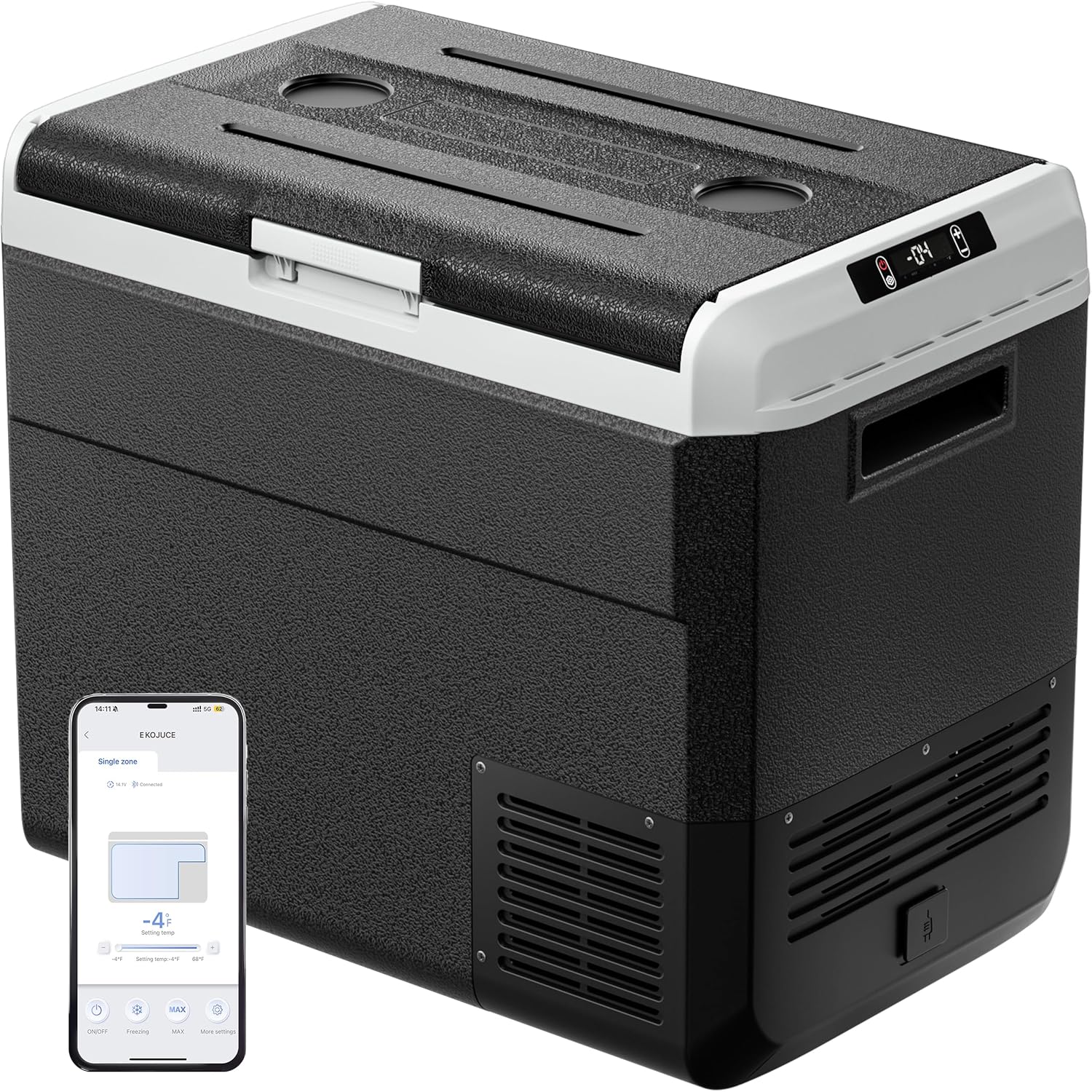 12 Volt Refrigerator - 64 Quart Electric Cooler for Travel