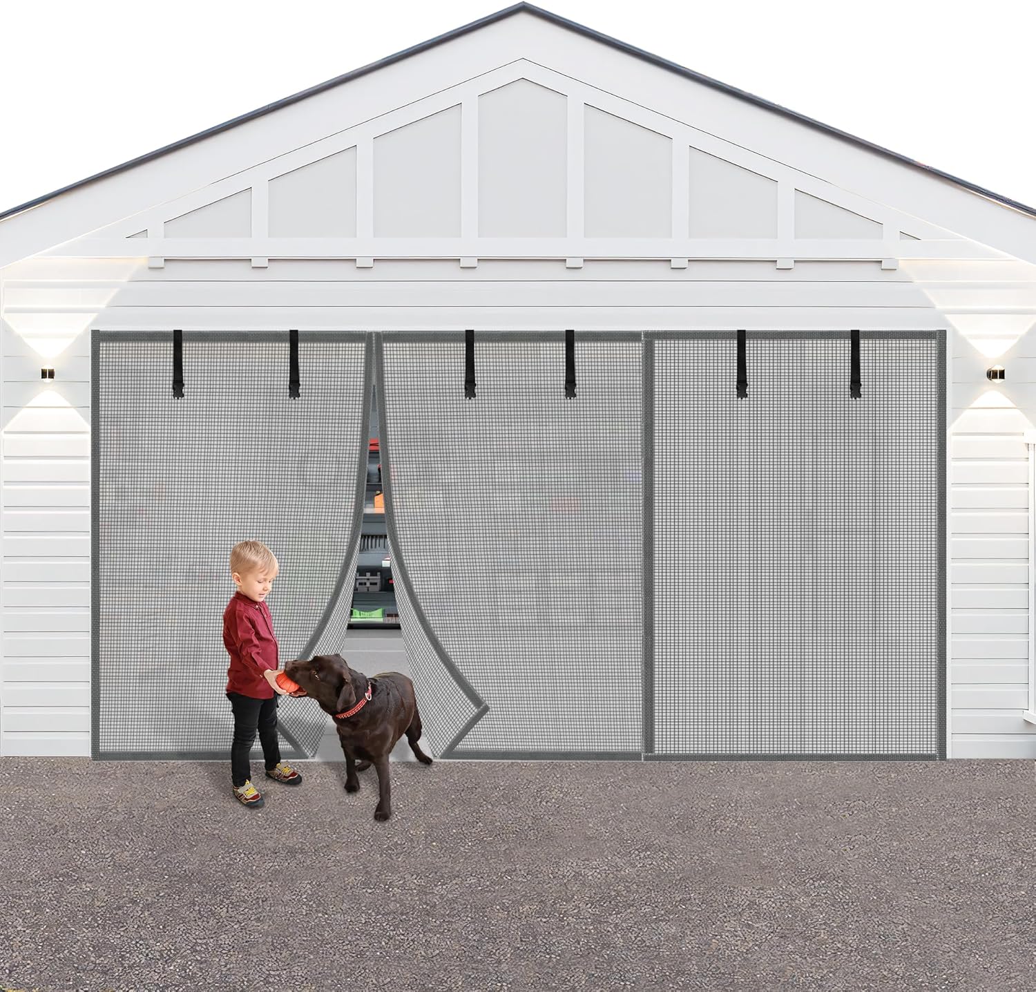 LIAMST Privacy Garage Door Screen for 1 Car Garage - 10x9FT