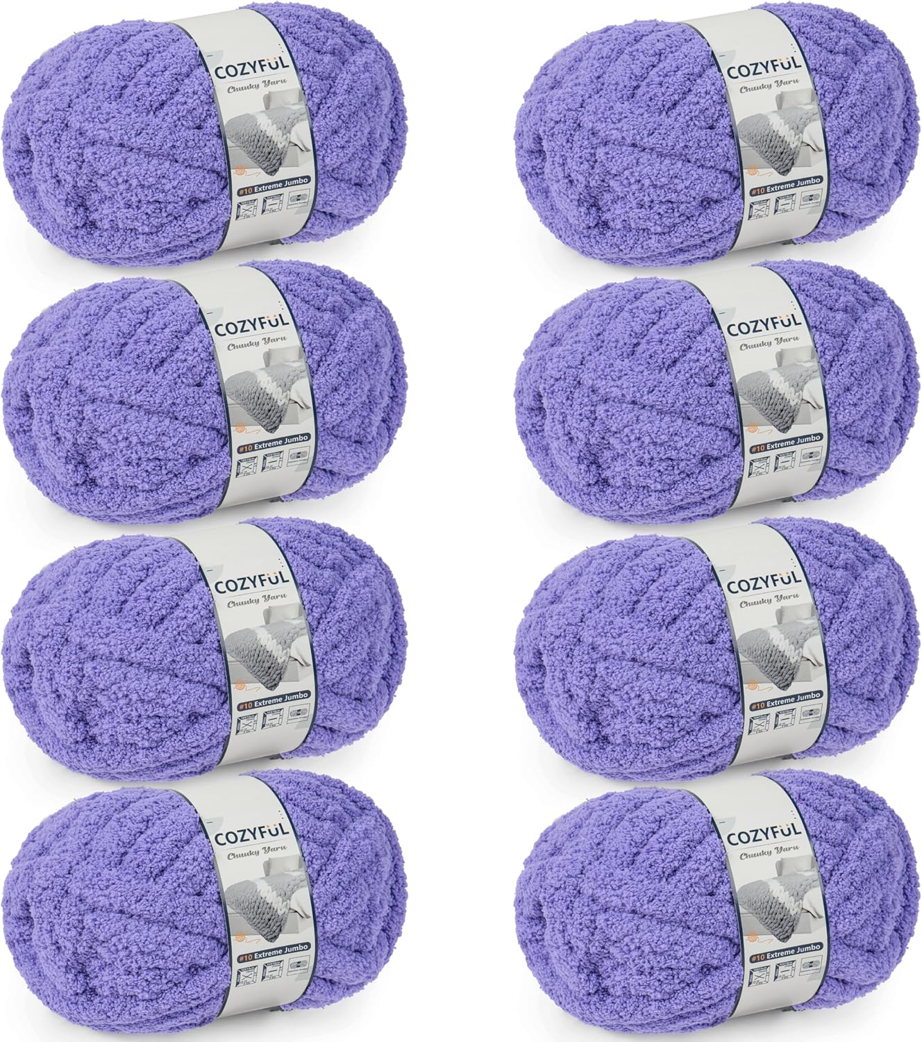 Chunky Yarn for Hand Knitting - Jumbo Thick Chenille Yarn
