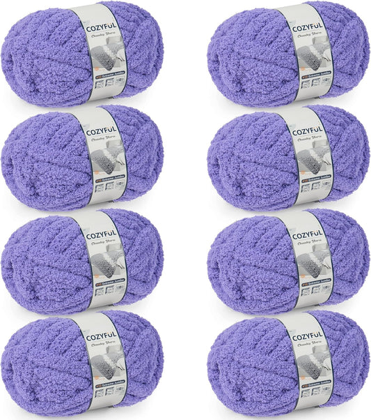 Chunky Yarn for Hand Knitting - Jumbo Thick Chenille Yarn