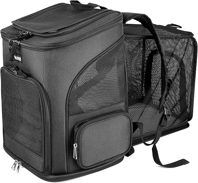 HALOVIE Expandable Pet Carrier Backpack for Small Dogs & Cats