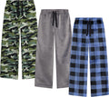 3-Pack Boys Micro Fleece Pajama Pants - Ultra Soft Sleepwear