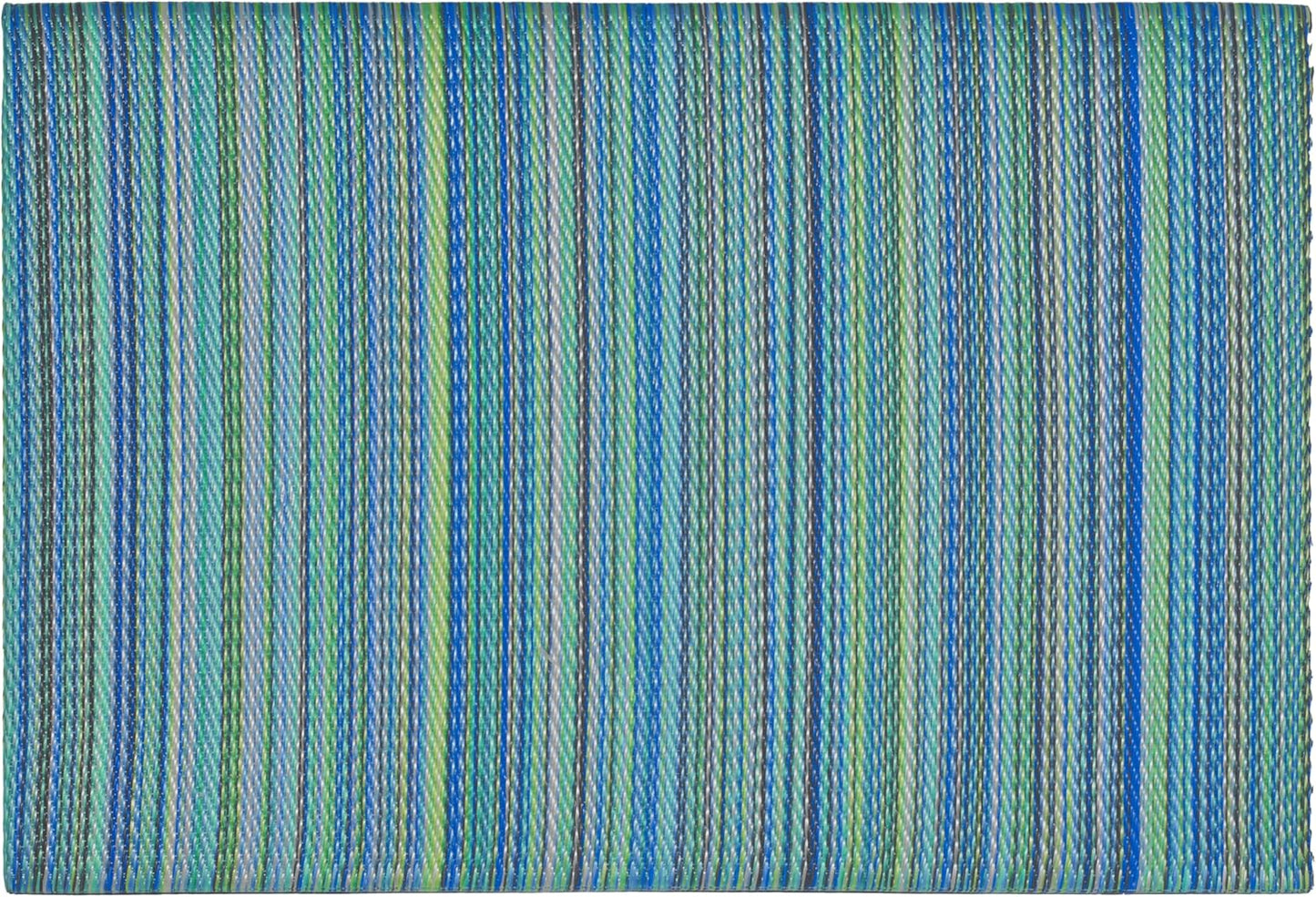 Fab Habitat Striped Non Slip Doormat - Durable Recycled Plastic