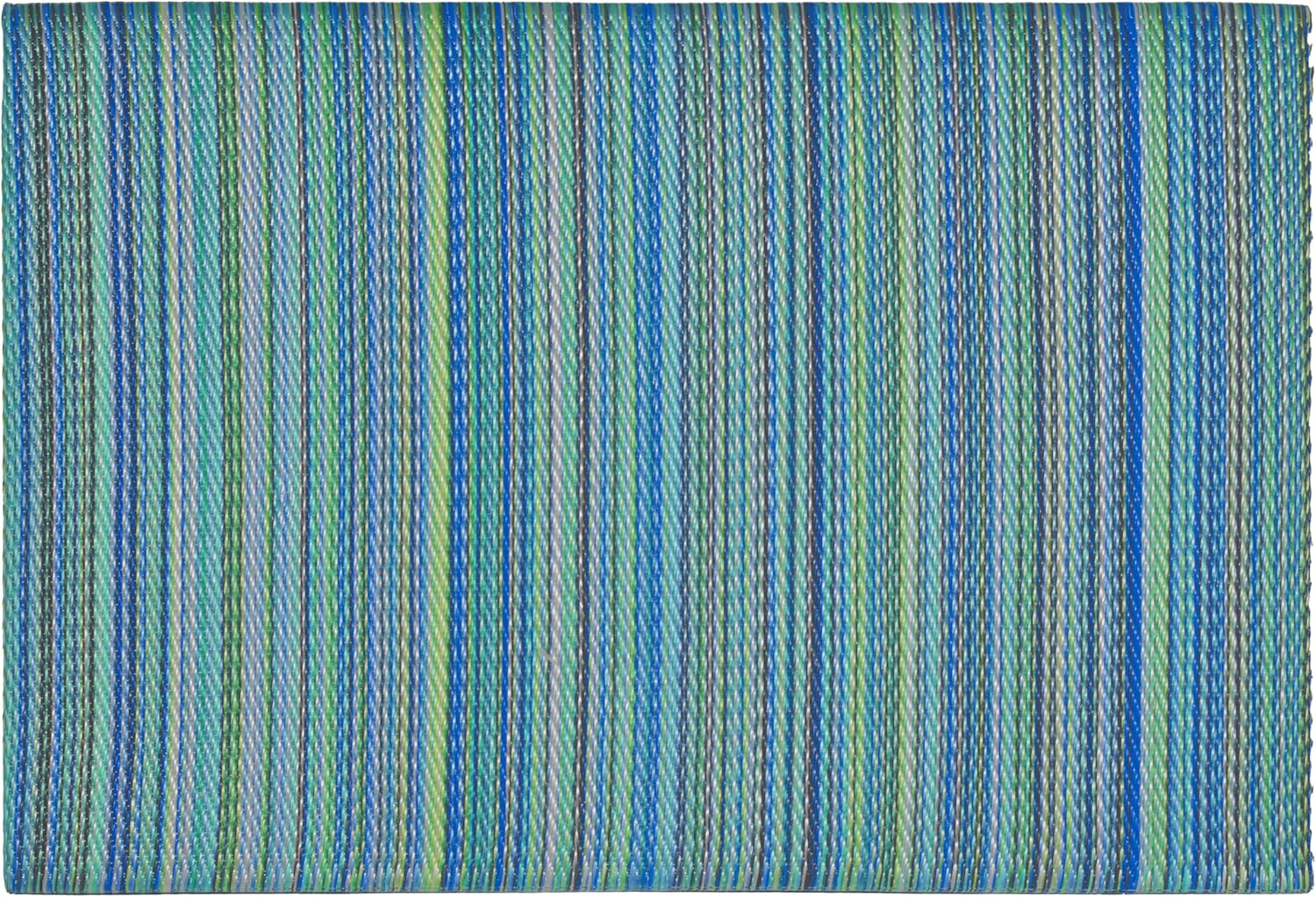 Fab Habitat Striped Non Slip Doormat - Durable Recycled Plastic