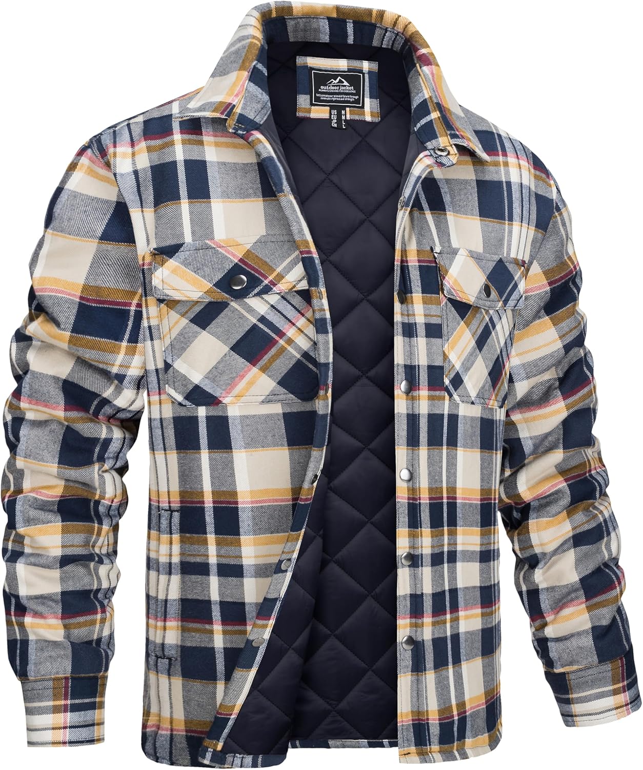 MAGCOMSEN Men's Flannel Shirt Jacket for Winter Warmth and Style