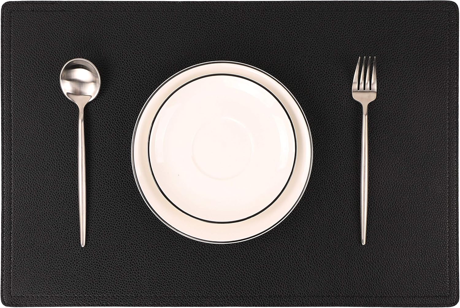 Set of 8 Faux Leather Placemats for Stylish Dining Experience