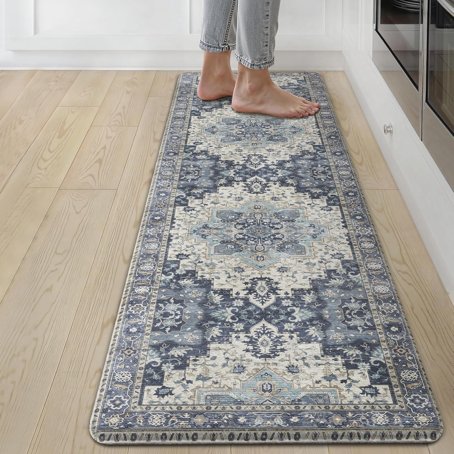 GENIMO Kitchen Mats for Floor - Washable Anti Fatigue Comfort Rug