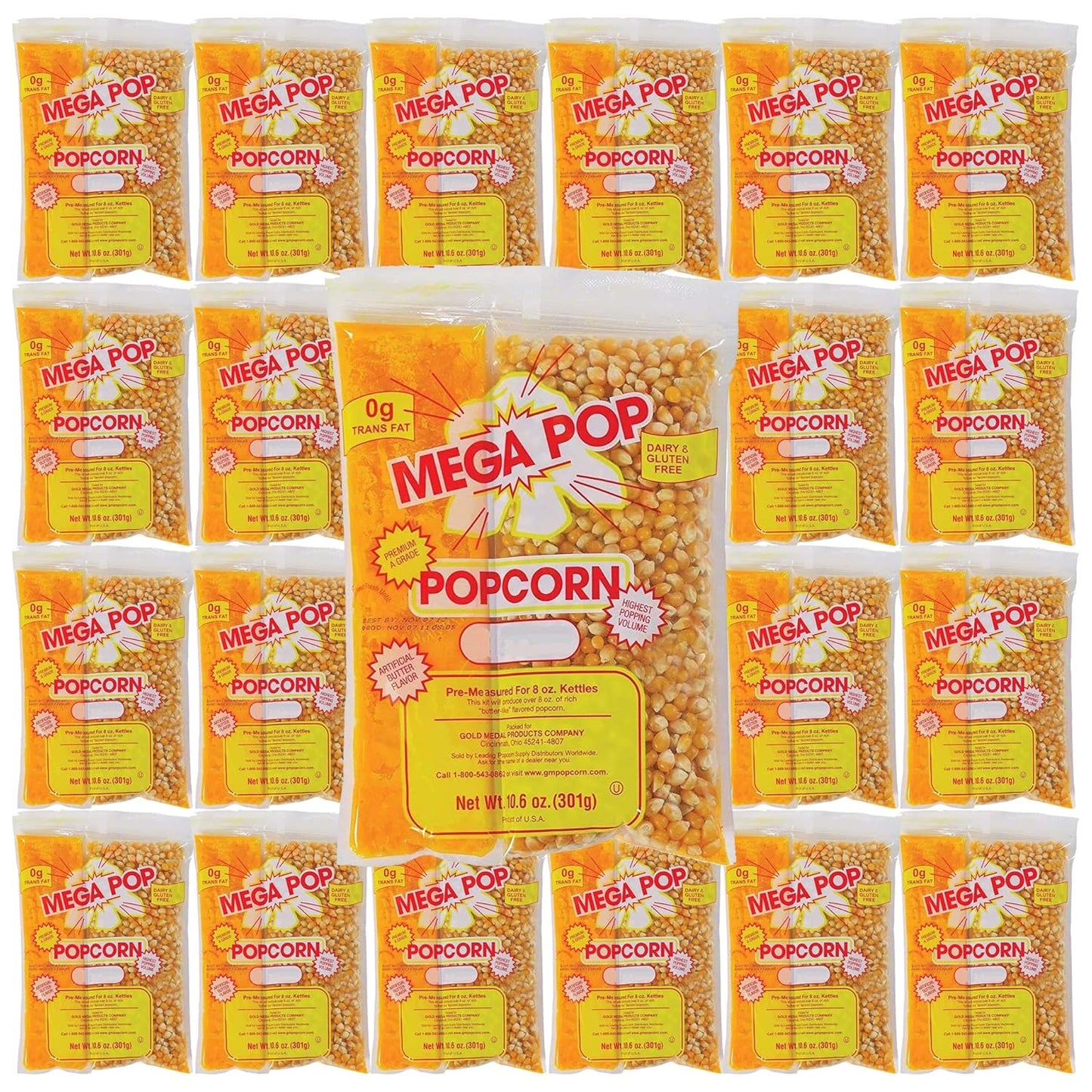 BeeQ BOX - 24 Mega Pop Popcorn Kits - Easy & Delicious Snacking