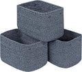 Rectangle Baby Nursery Gift Basket Set of 3 - Soft Woven Rope