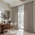 Taupe Patio Sliding Door Curtains 70x108 Pinch Pleated Panel