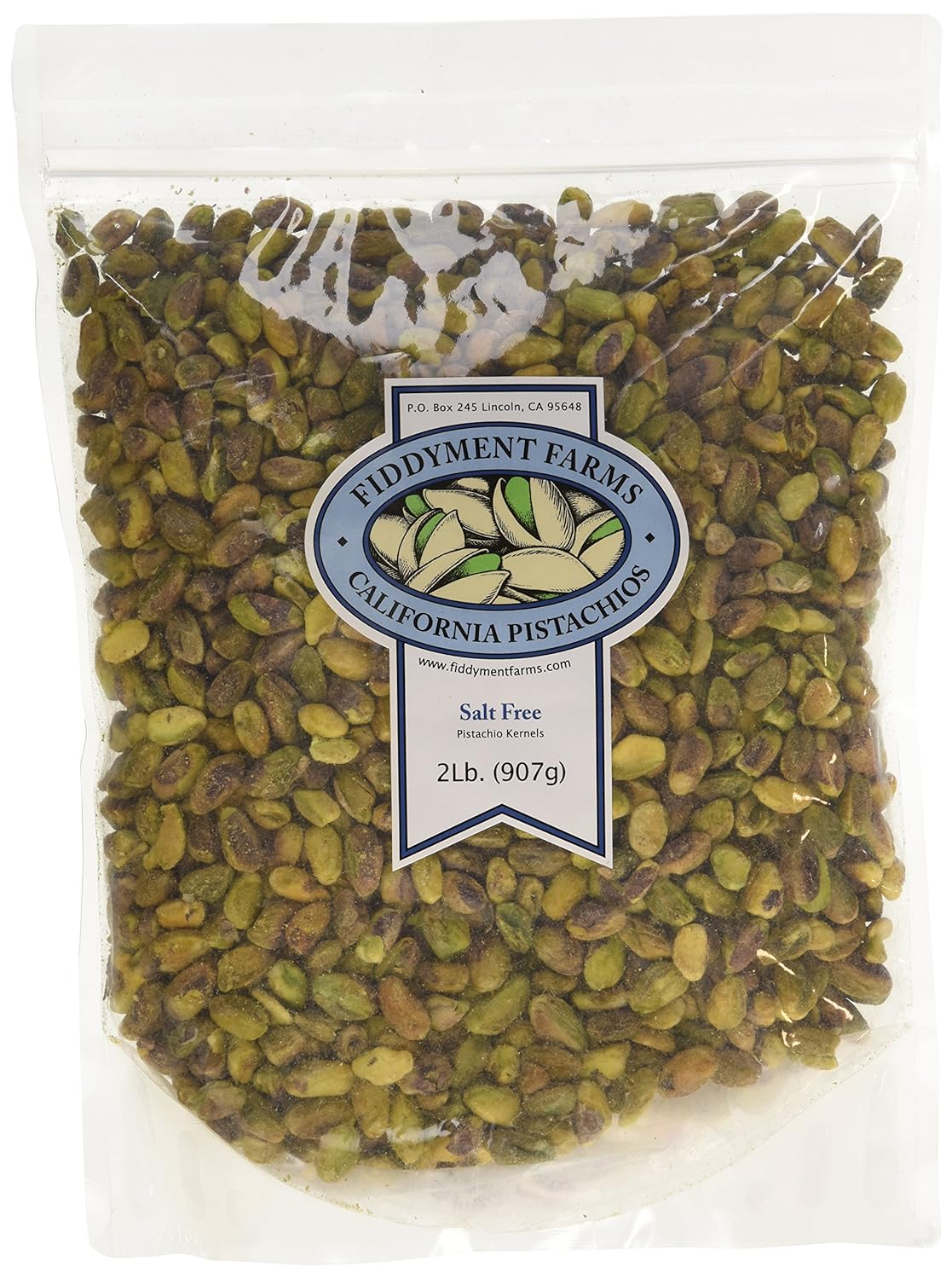 Fiddyment Farms 2lb Unsalted Pistachio Kernels for Healthy Snacking