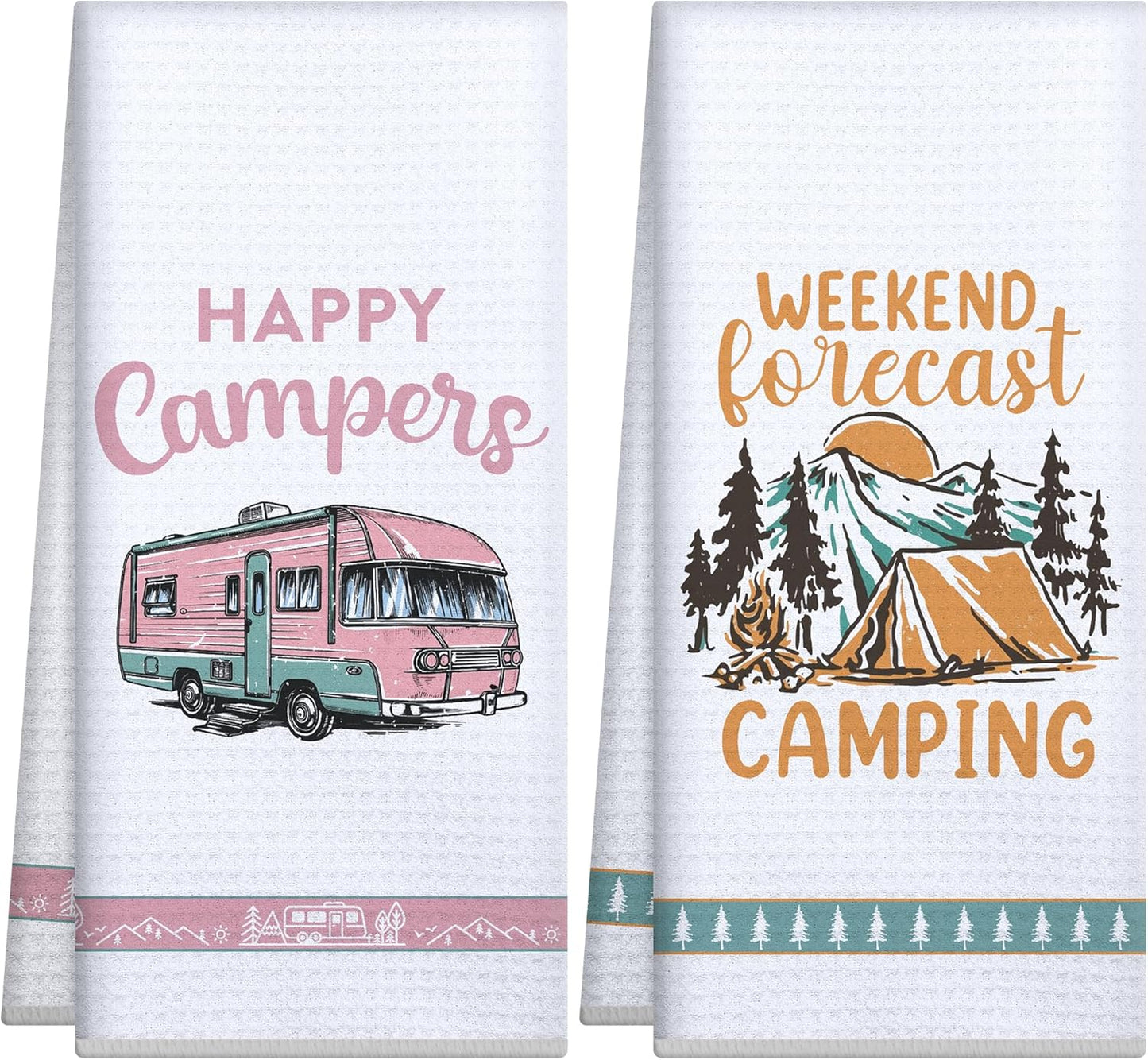 Happy Camper Kitchen Towels - Set of 2