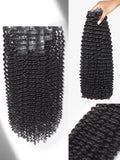 Kinky Curly Clip Ins for Women 135g 9pcs 18in - Natural Black