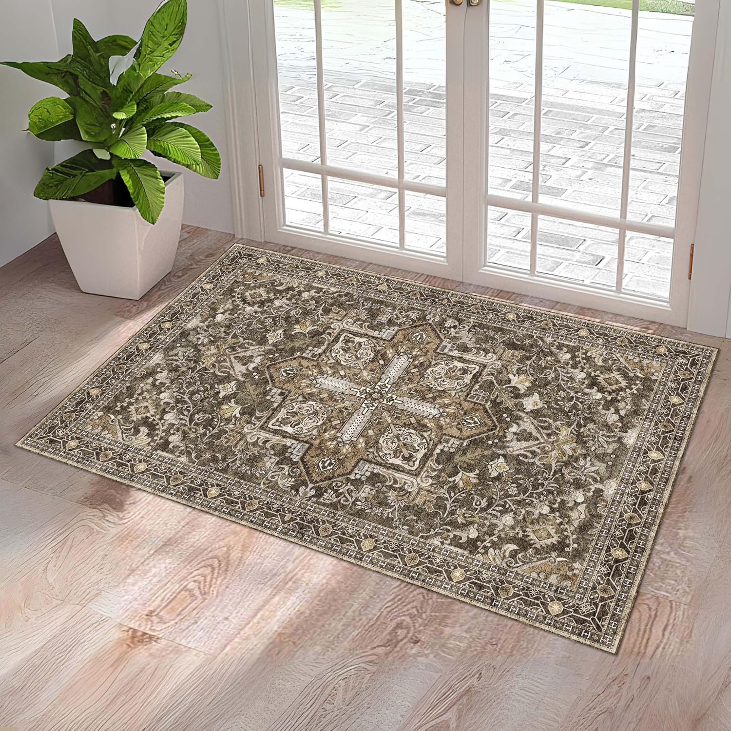 Washable Entryway Rug 3x5 for Hallways and Kitchens