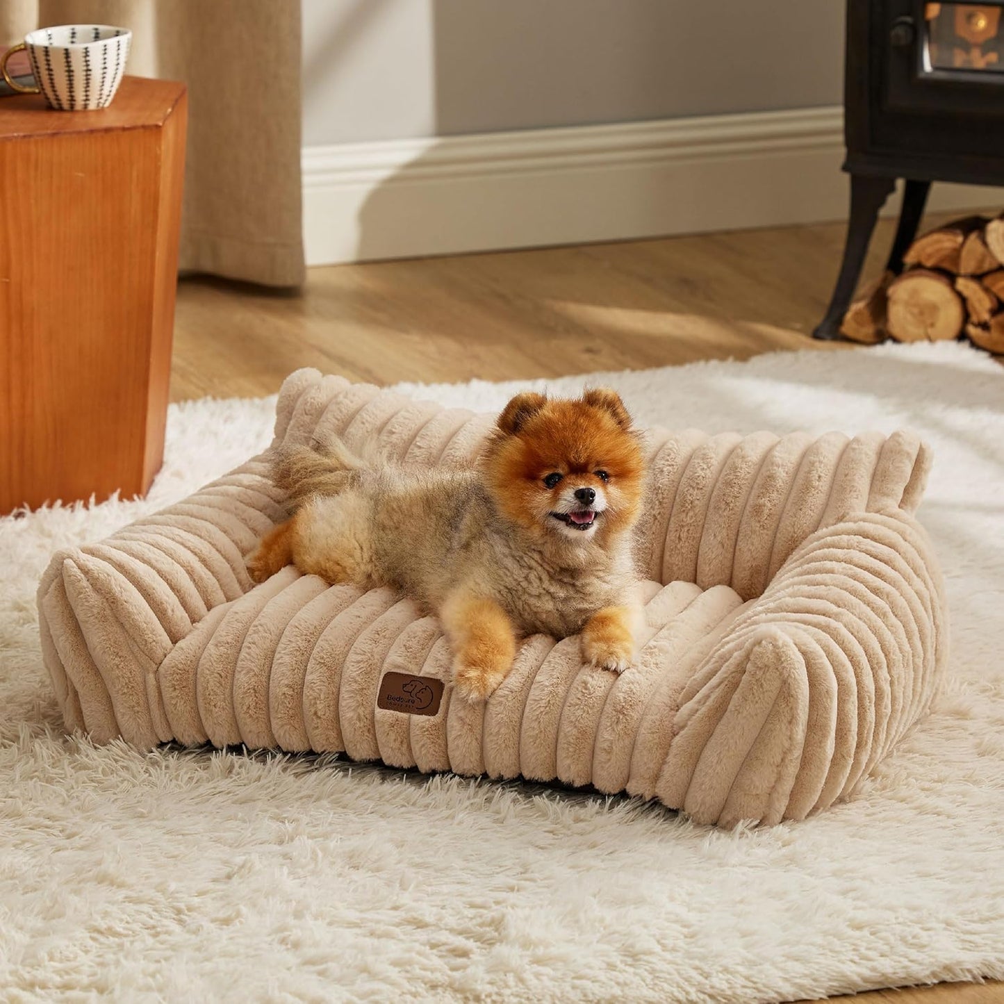 Bedsure Cute Cat Couch for Pets - Cozy Small Dog Sofa