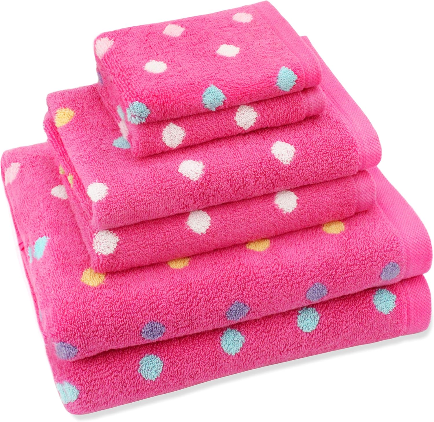 Original Kids 6 Piece Towel Set - Soft Cotton Bath Towels