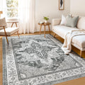 WITSHOCK Washable Living Room Rug 5x7 - Soft Non-Slip Low Pile