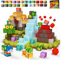 GobiDex Magnetic Blocks Dinosaur Toys - Volcano Build Set for Kids
