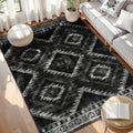 Area Rug 6x9 Machine Washable Non-Slip Low Pile Tribal Western Rug