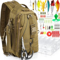 85 Pcs Fishing Backpack with Tackle Boxes and Lures Kit - Complete