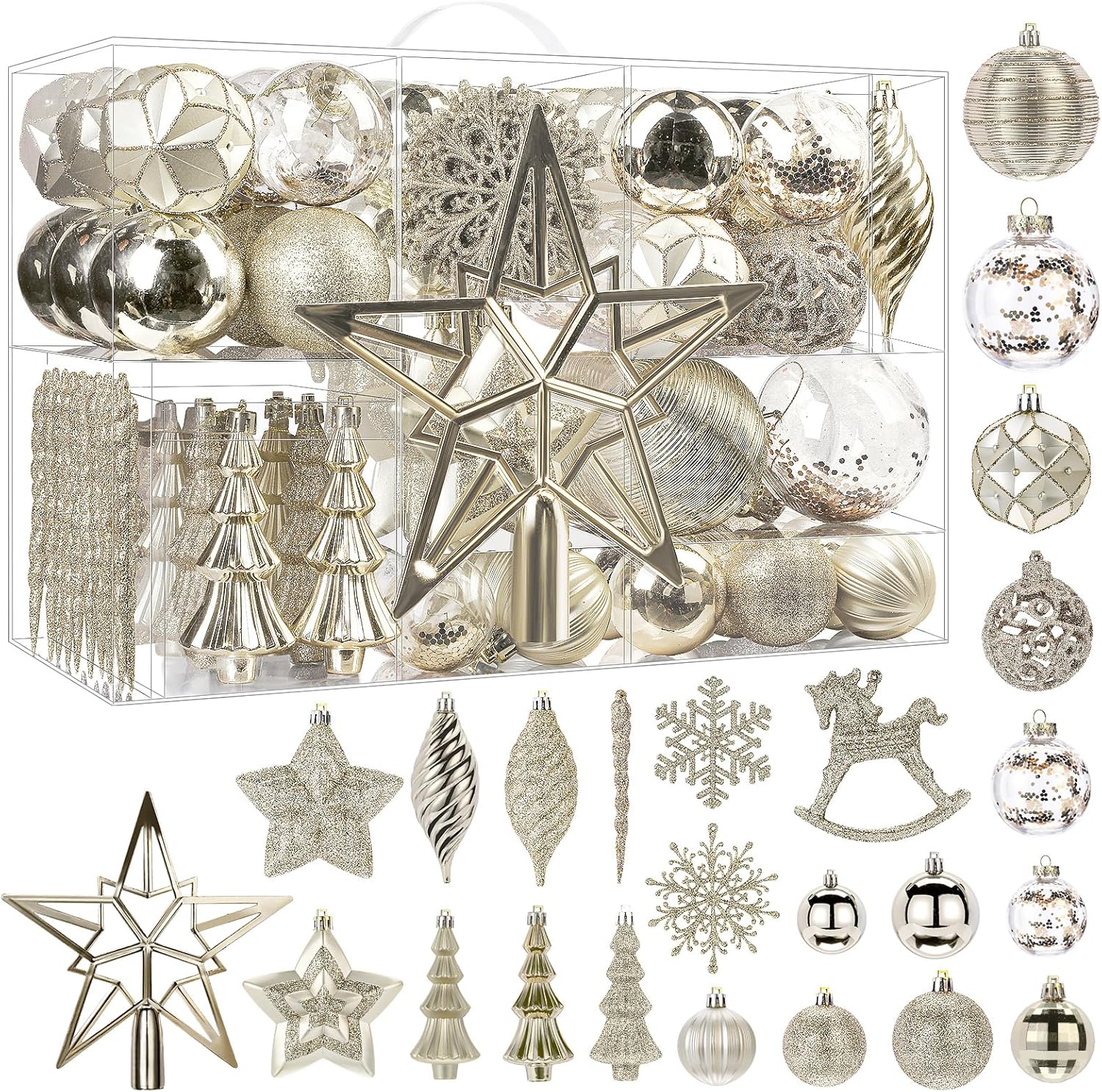 100pcs Christmas Tree Decorations Set for Holiday Cheer