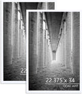 22.375x34 Poster Frame 2 Pack - Slim Black Frames for 24x36 Posters