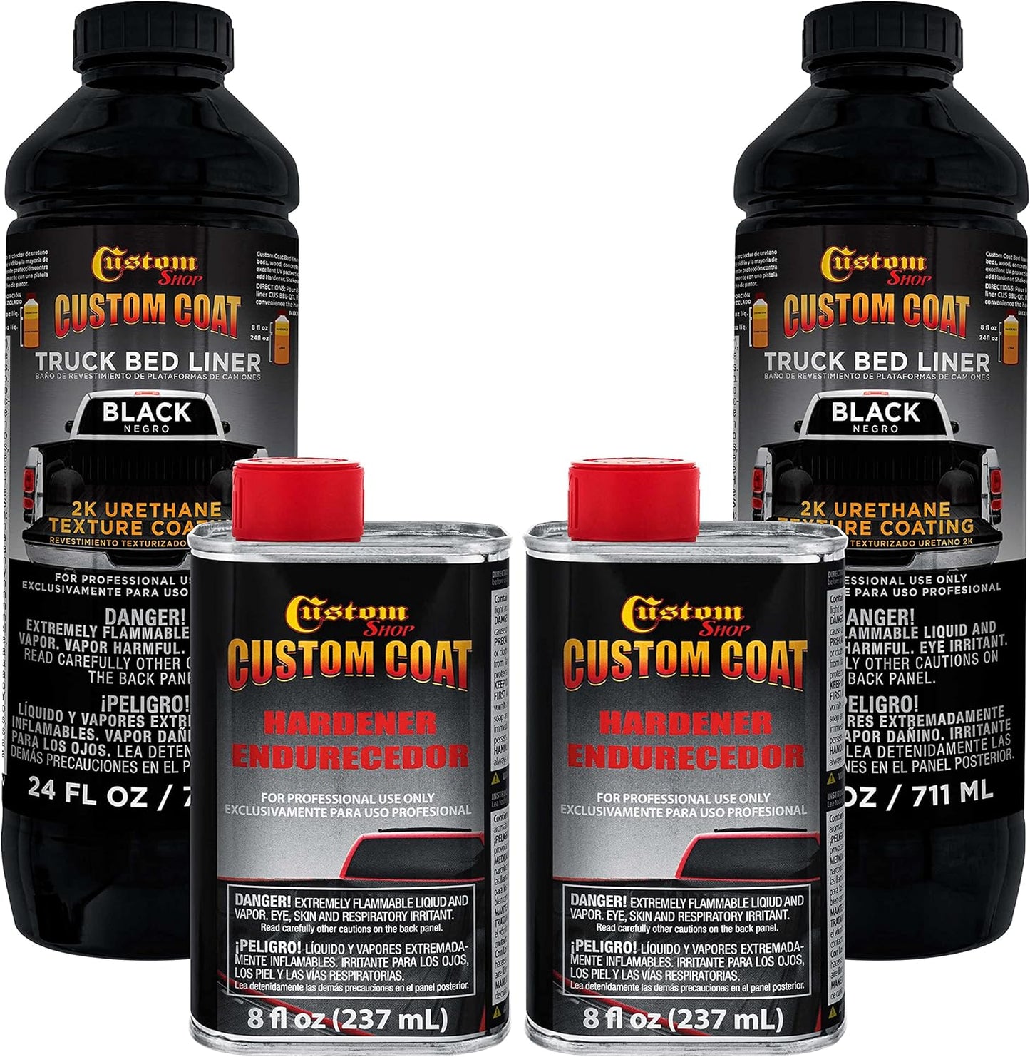Custom Coat Black 2 Quart Urethane Spray-On Truck Bed Liner Kit