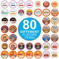 Flavored Coffee Pods Variety Pack for Keurig K Cups Brewers - 80 Count