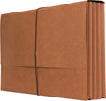Legal Size Expanding File Wallet 10-Pack - Red Rope, 3.5 in Gusset