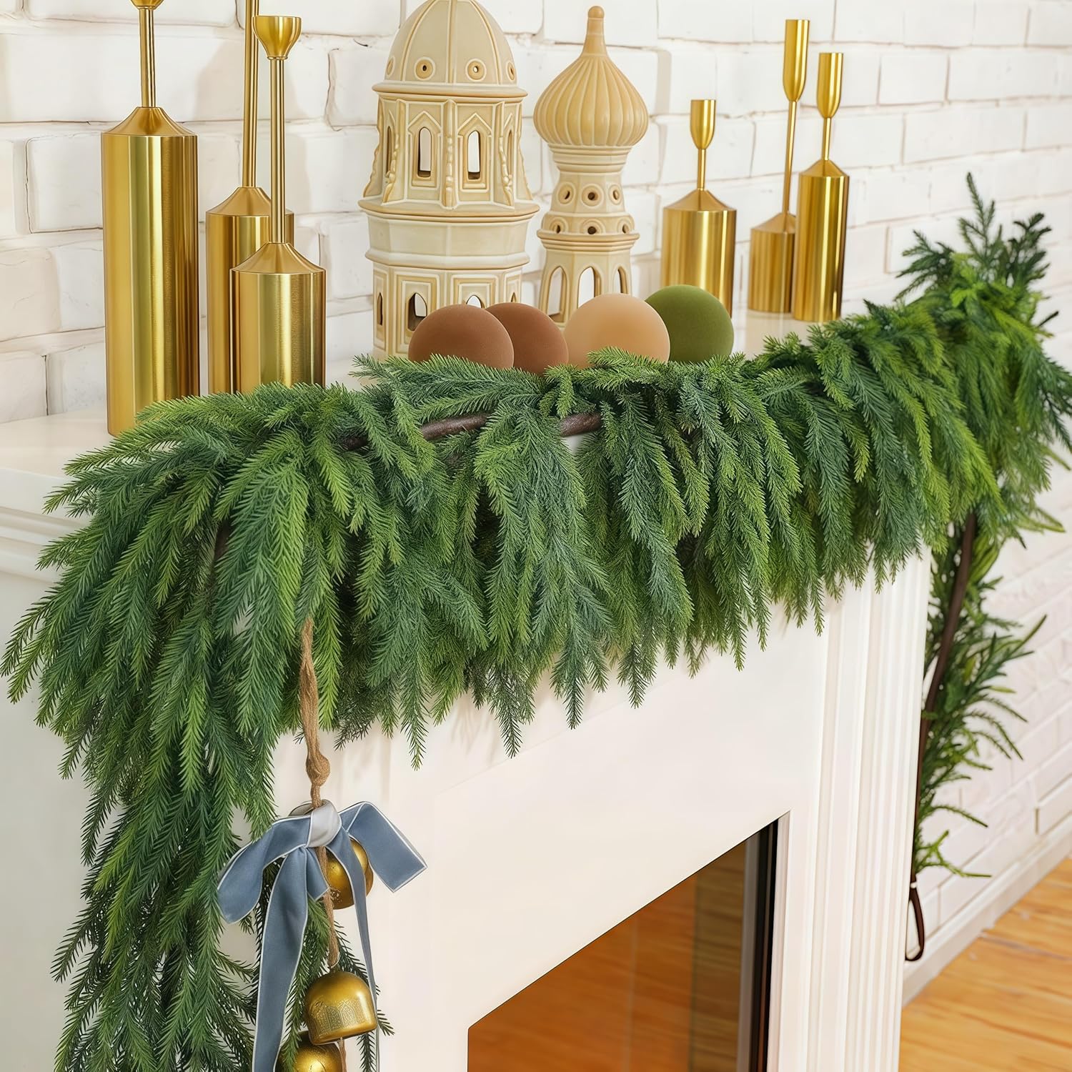 Artificial Norfolk Pine Garlands for Christmas Decor 6FT 4Pcs