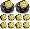 Softball Champion Rings 10-Pack with Chains and Stands - Team Awards