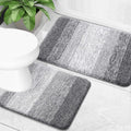 OLANLY Bathroom Rug Set 2 Piece - Plush Absorbent Microfiber Mats