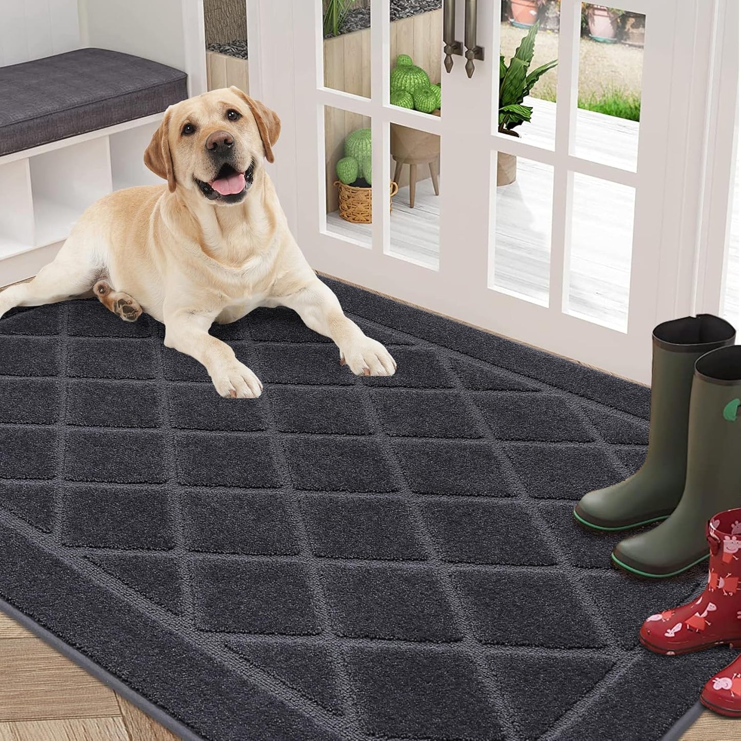 BEQHAUSE Dirt Trapper Door Mat 36in x 60in for Entryway