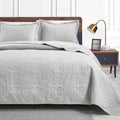 Love's cabin Quilts for Queen Bed Light Grey - Lightweight Year-Round