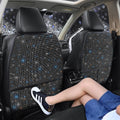 Diamond Bling Car Seat Kick Mats with Storage - Sparkly Back Seat