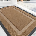 Front Door Mat 71x47 Light Brown - Waterproof All-Season Doormat