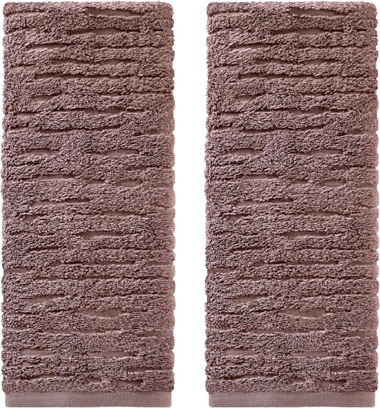 SKL Home CloudSoft Cotton Luxury Hand Towel Set in Soft Plum