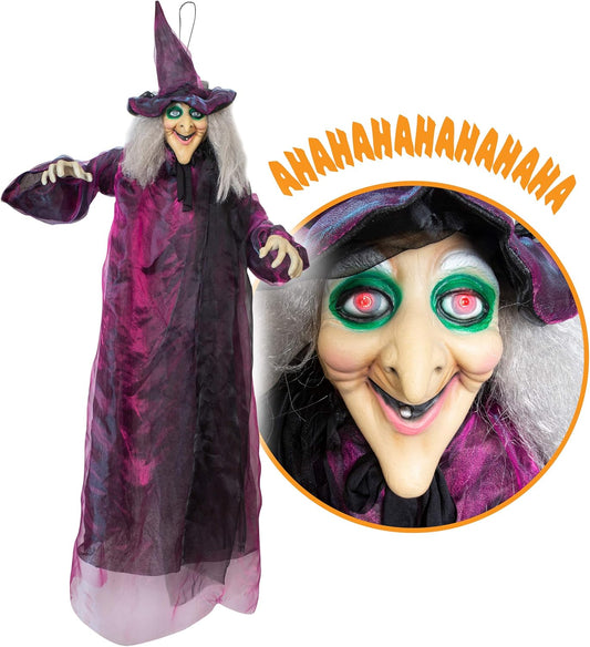 Life Size Hanging Witch Halloween Decor for Spooky Celebrations