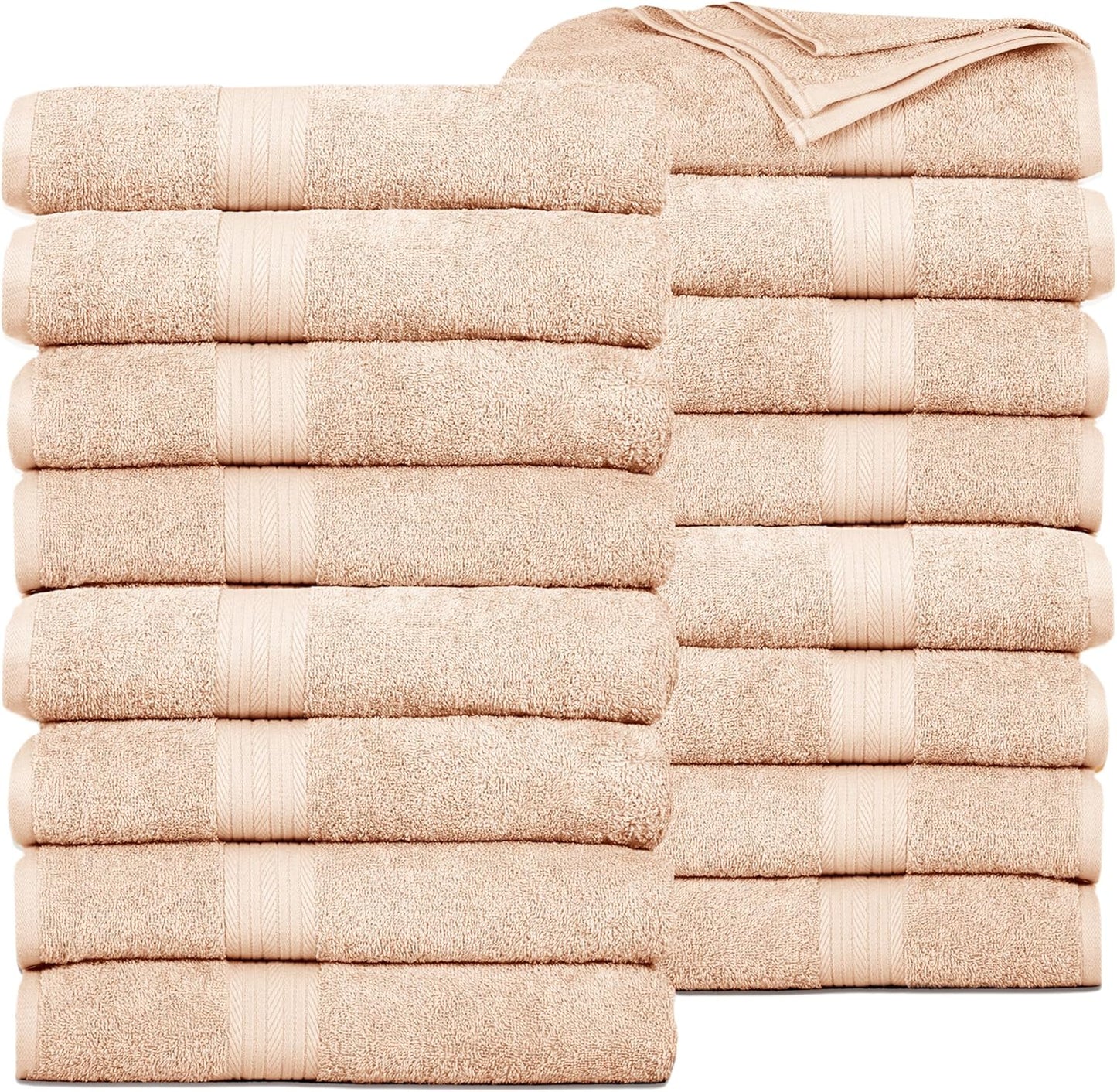Luxurious 100% Cotton Bath Towels Pack of 16 for Every Need