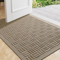 Beige 47 in x 31.5 in Front Door Mat - Durable Dirt Trapper