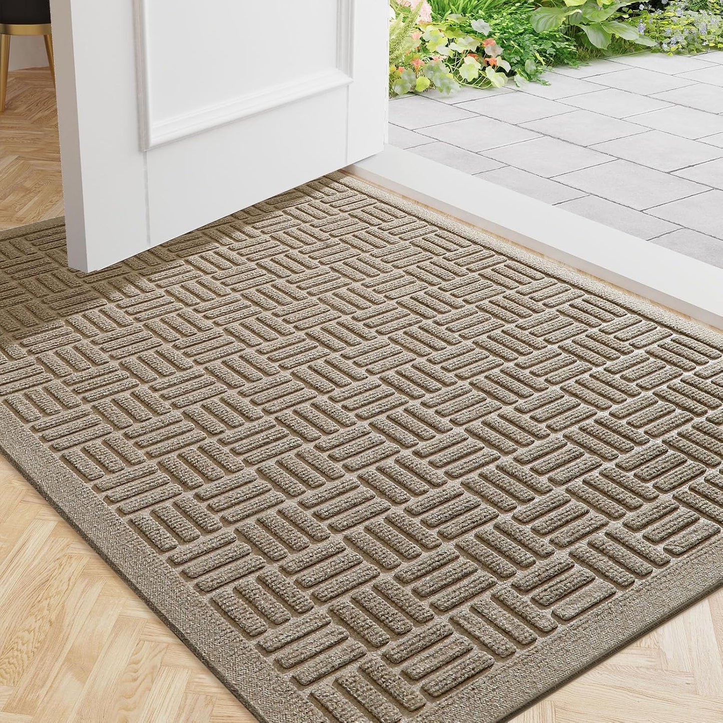 Mibao Front Door Mat Indoor Outdoor Waterproof Non-Slip Doormat