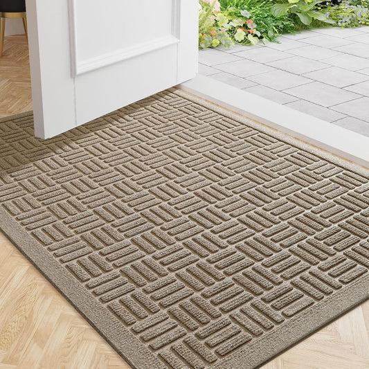 Mibao Front Door Mat Indoor Outdoor Waterproof Non-Slip Doormat