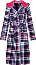 Richie House Women's Plush Fleece Bathrobe RH1591 - Soft Warm Comfort