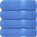 Eloquent Blue Bath Towels Set of 4 - Plush 100% Ring-Spun Cotton