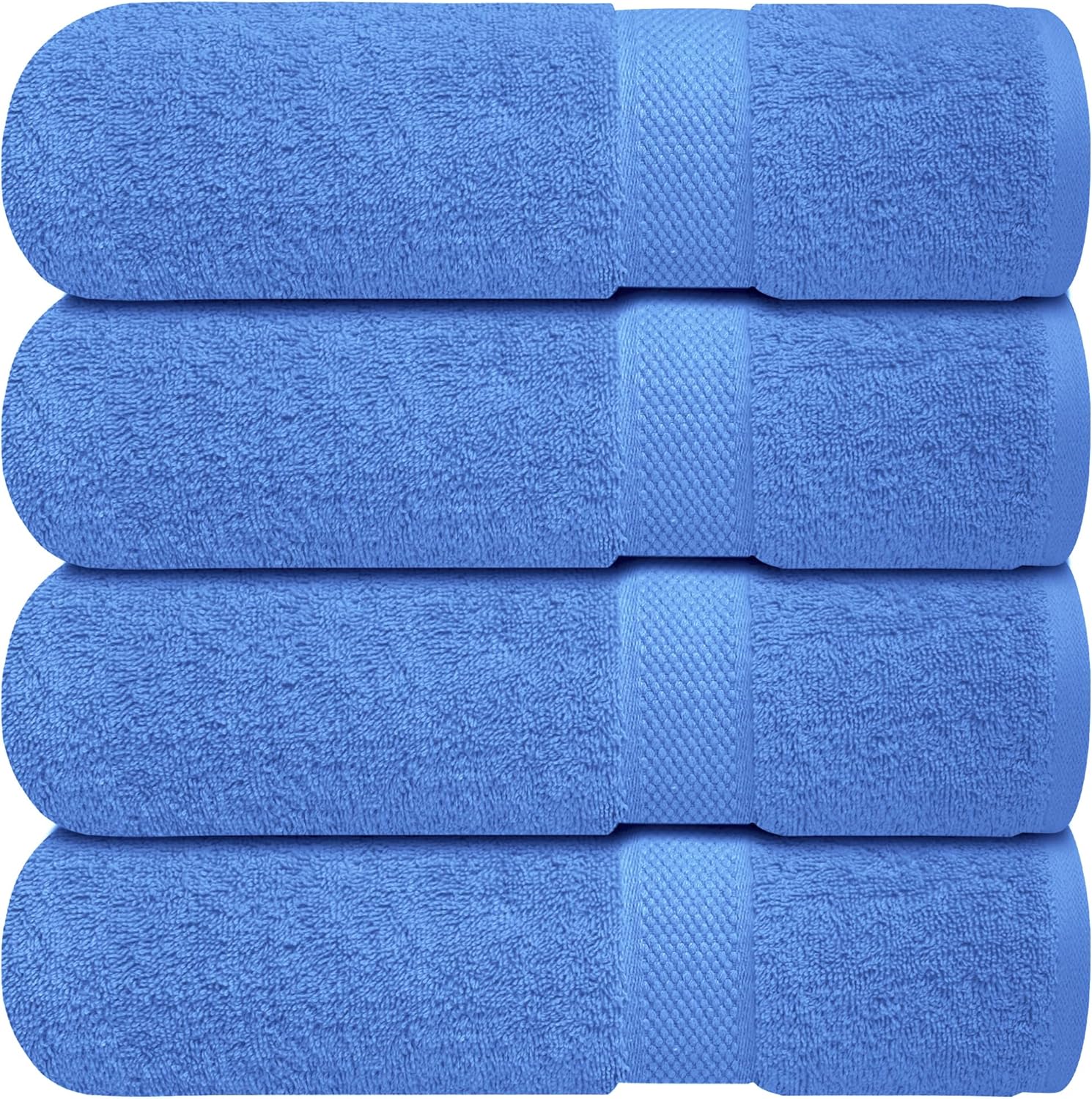 Luxury 100% Ring-Spun Cotton Bath Towels Set of 4 for Comfort