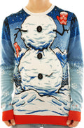 Snowman Ugly Christmas Sweater for Men and Women - Funny Knit Pullover